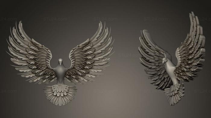 Bird figurines (Dove, STKB_0093) 3D models for cnc